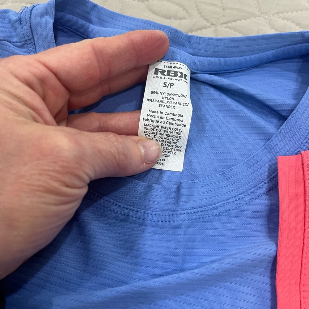 RBX Coral and Blue Sleeveless Tank Tops - Picture 3 of 6